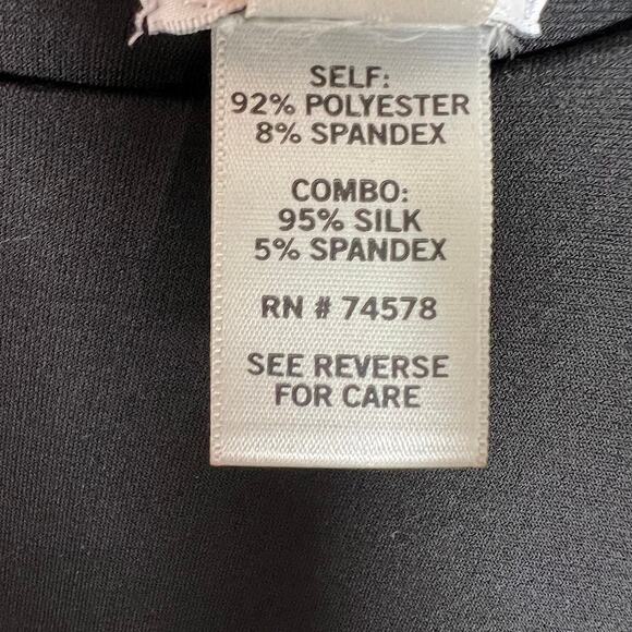 Vintage Cache Women's Metallic Gold Paisley Cocktail Dress 6 Long Sleeve Formal - Picture 7 of 7